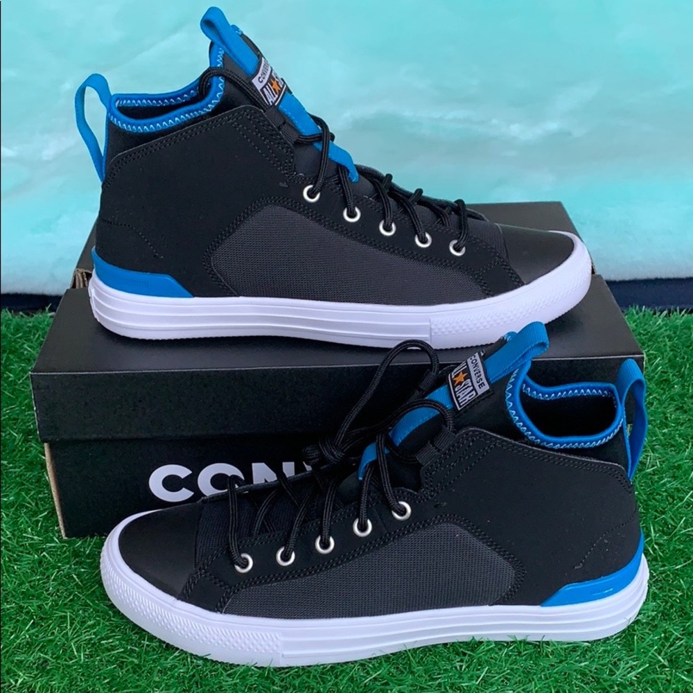 CONVERSE CTAS ULTRA MID BLACK/IMPERIAL BLUE/WHT MN - Picture 2 of 16